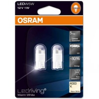 Автолампа галогенная OSRAM T10 W5W 4000K LEDRIVING WARM WHITE 12V 1W (2шт.)