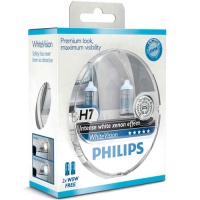 Автолампа галогенная PHILIPS H7 WHITEVISION 12V 55W  (2шт.)