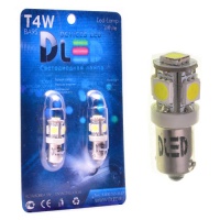Автомобильная светодиодная лампа T4W - 5 SMD 5050 12V (2шт.)