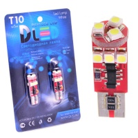 Светодиодная автолампа T10 W5W - стабилизатор 9 SMD 3528   (2шт.)